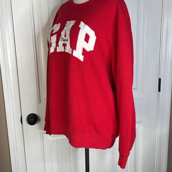 GAP Men's Red Sweatshirt w/ "Original Gap" Patch on front, Size XL - Picture 6 of 9